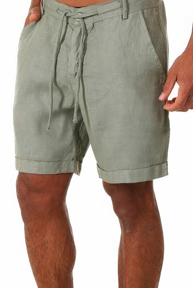Herren Leinen Shorts mit Bundfalte – Elegant & Sommerlich