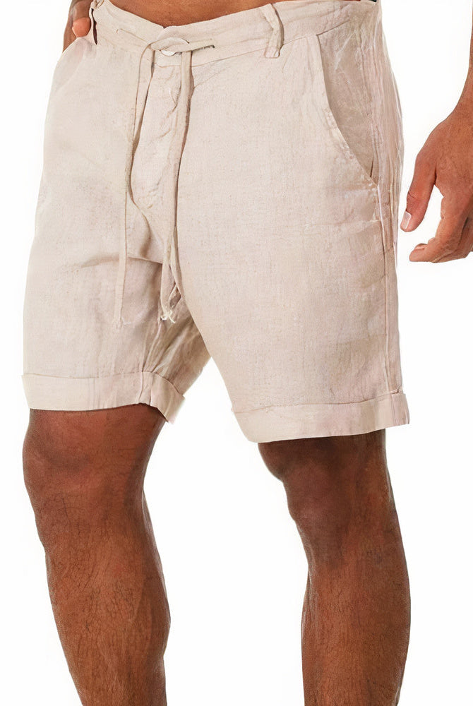 Herren Leinen Shorts mit Bundfalte – Elegant & Sommerlich